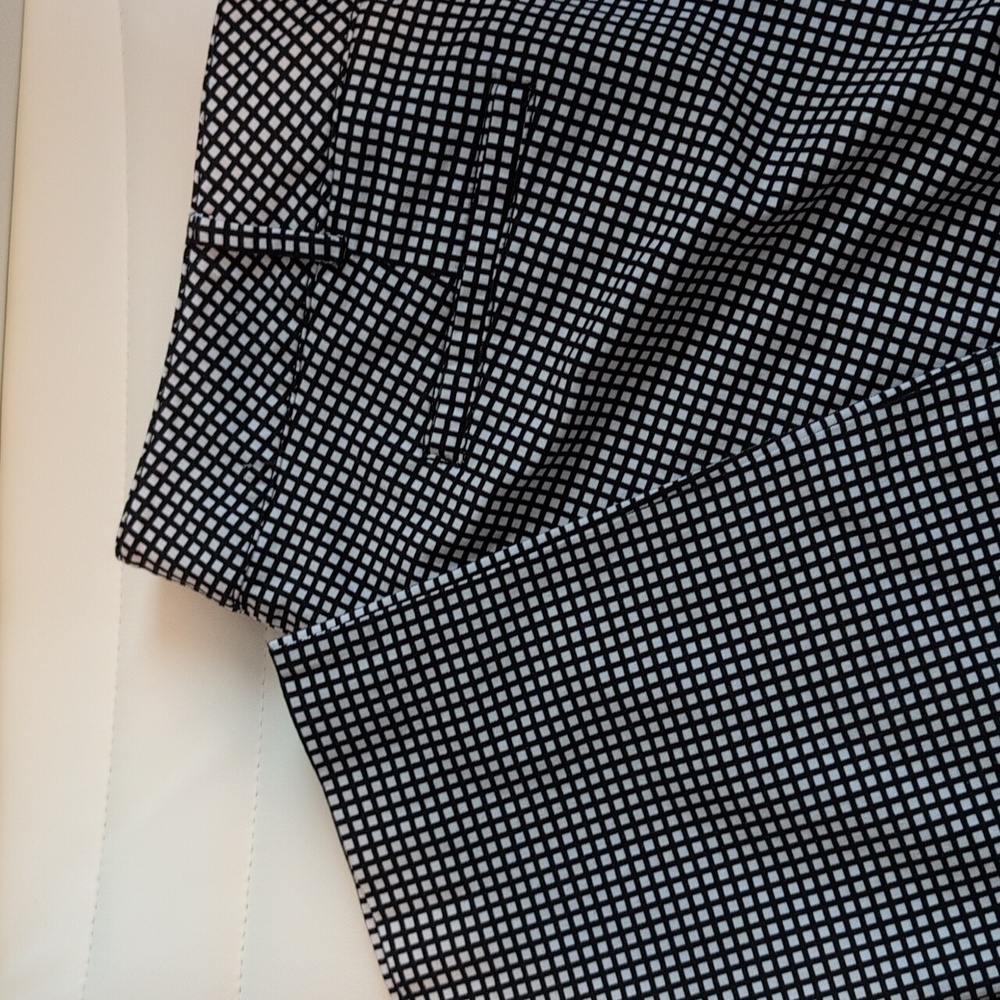 Black and White Checkered Womens Pants